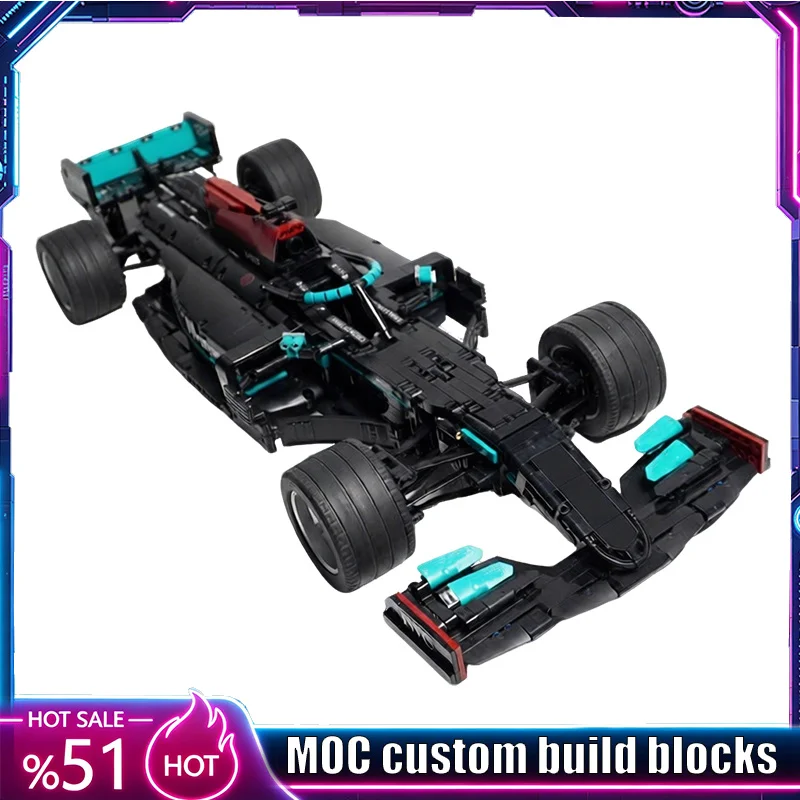 NEW 2468 Parts Modern Open Wheel Racing Vehicle Model Custom Building Blocks Diy Assembly Puzzle Educational Toy Popular Gifts
NEW 2468 Parts Modern Open Wheel Racing Vehicle Model Custom Building Blocks Diy Assembly Puzzle Educational Toy Popular Gifts