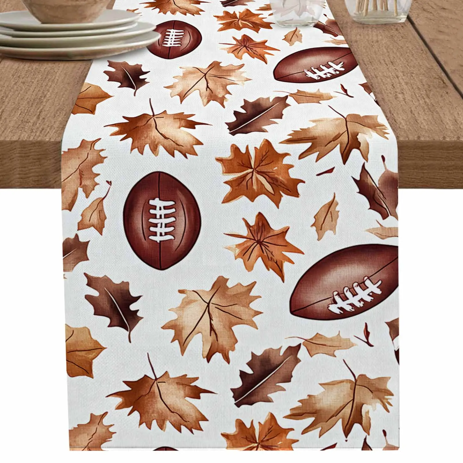Футбольный кленовый лист, льняная хлопковая скатерть, украшение для дома, свадьбы, рождественской вечеринки 
Футбольный кленовый лист, льняная хлопковая скатерть, украшение для дома, свадьбы, рождественской вечеринки