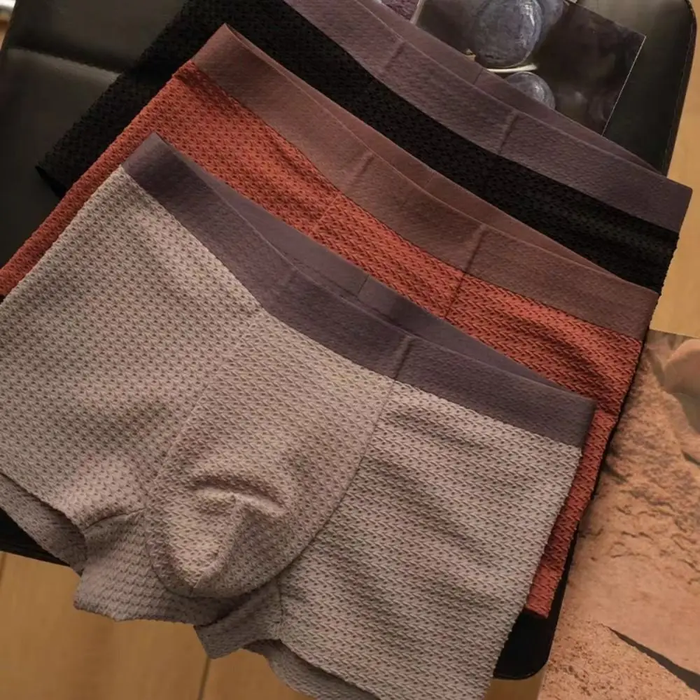 Comfortable Solid Color Men Boxer Briefs Mesh Sweat Absorption Ice Silk Panties Underpants Lingerie Underwear for Men Men
Comfortable Solid Color Men Boxer Briefs Mesh Sweat Absorption Ice Silk Panties Underpants Lingerie Underwear for Men Men