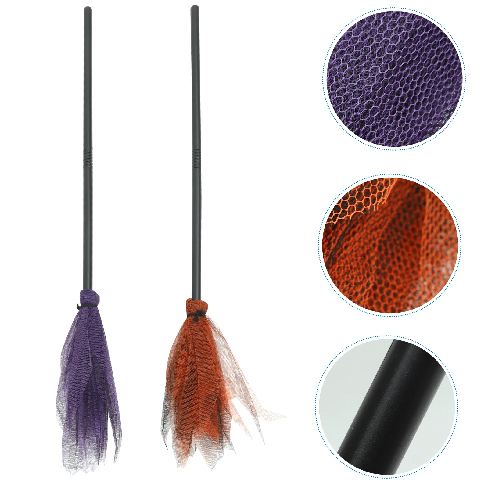 2pcs Halloween Witch Broomstick Cosplay Broom Decorative Lightweight Soft Handle Break Resistant Portable Easy Carry Storage
2pcs Halloween Witch Broomstick Cosplay Broom Decorative Lightweight Soft Handle Break Resistant Portable Easy Carry Storage