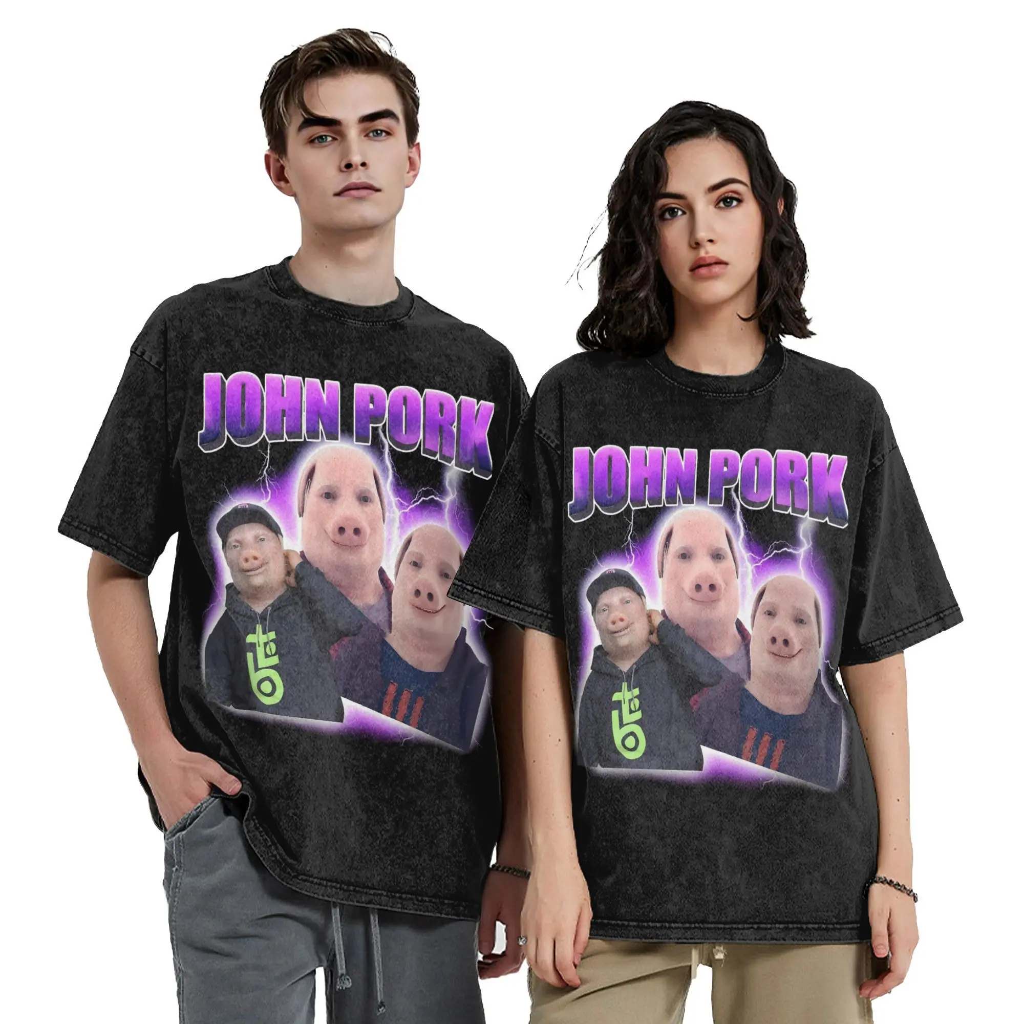 Novelty John Pork Funny Brainrot Meme Vintage Washed T Shirt Men's Cotton Short Sleeve Round Neck Summer Clothes
Novelty John Pork Funny Brainrot Meme Vintage Washed T Shirt Men's Cotton Short Sleeve Round Neck Summer Clothes