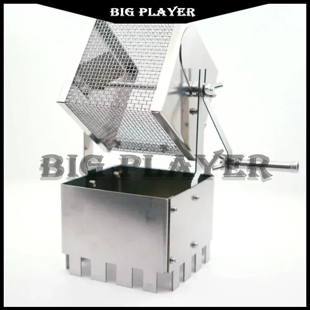 Manual Far Infrared Heating Coffee Roaster Stainless Steel Cube Heat Baking Roast Machine