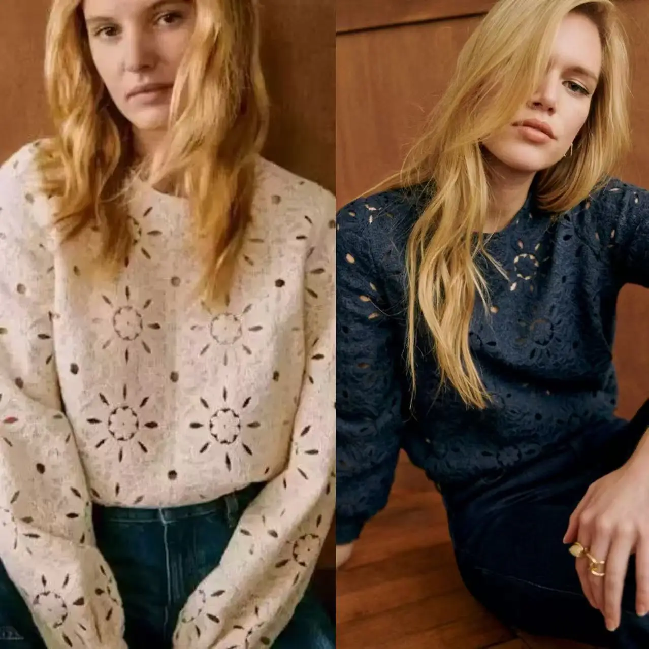 Sezanes fashion French shirt 2025 spring and summer new retro sunflower crochet embroidery hollow round neck pullover shirt
Sezanes fashion French shirt 2025 spring and summer new retro sunflower crochet embroidery hollow round neck pullover shirt