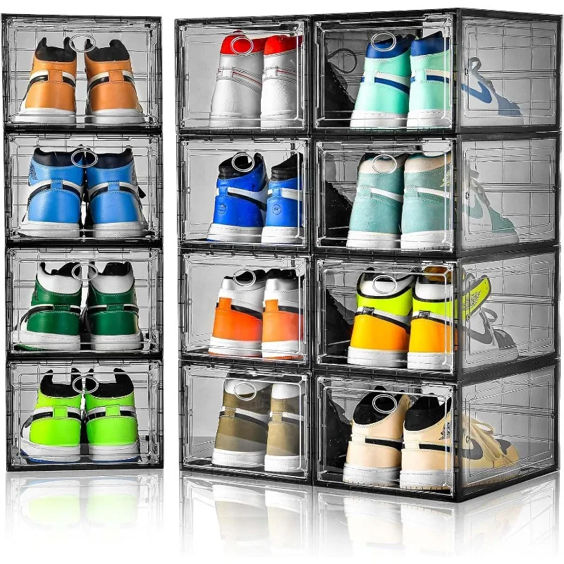 12 Pack Shoe Boxes Stackable,Upgraded Sturdy Shoe Storage Boxes with Clear Magnetic Door,Multifunctional Sneaker Storage
12 Pack Shoe Boxes Stackable,Upgraded Sturdy Shoe Storage Boxes with Clear Magnetic Door,Multifunctional Sneaker Storage