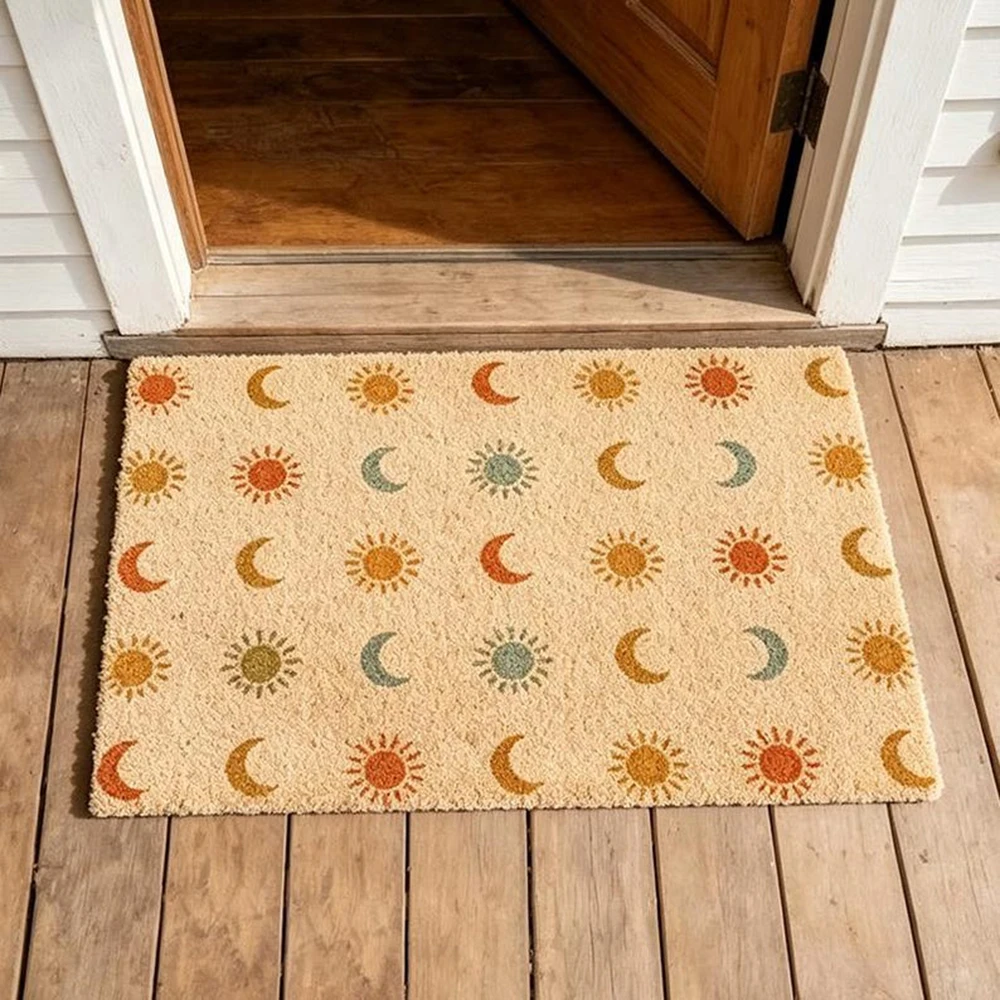 Boho Sun And Moon Coir Doormat Celestial Design Earthy Tone Bohemian Entryway Mat Witchy Cottagecore Decor Housewarming Gift
Boho Sun And Moon Coir Doormat Celestial Design Earthy Tone Bohemian Entryway Mat Witchy Cottagecore Decor Housewarming Gift