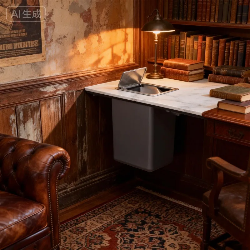 Shaking Countertop Trash Bin Built in Sink Litter Bins Luxury Stainless Steel Dustbin Large Capacity Kitchen Dustbins with Lid
Shaking Countertop Trash Bin Built in Sink Litter Bins Luxury Stainless Steel Dustbin Large Capacity Kitchen Dustbins with Lid