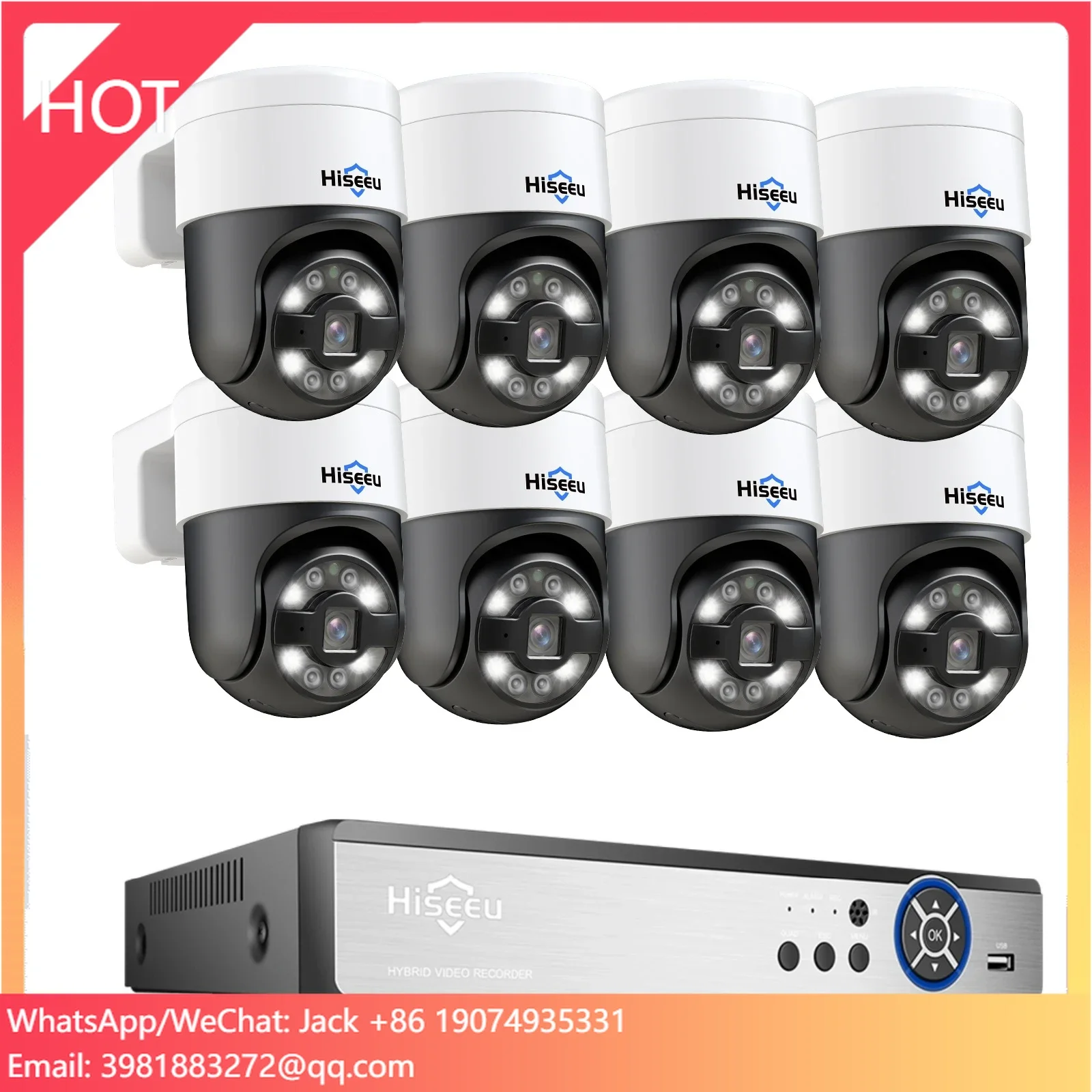 Hiseeu 8channel 8mp Outdoor Full Color Night Vision Ip Kit Nvr Cctv Camera POE Camera System H.265 1 Year,1 Year IP 66 POE 48V
Hiseeu 8channel 8mp Outdoor Full Color Night Vision Ip Kit Nvr Cctv Camera POE Camera System H.265 1 Year,1 Year IP 66 POE 48V