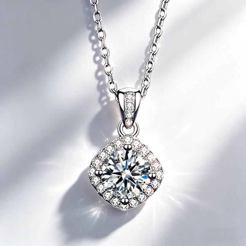 0.5-2ct Moissanite Necklace S925 Silver with GRA Certificate Women's Exquisite Versatile Pendant Wedding Jewelry
0.5-2ct Moissanite Necklace S925 Silver with GRA Certificate Women's Exquisite Versatile Pendant Wedding Jewelry