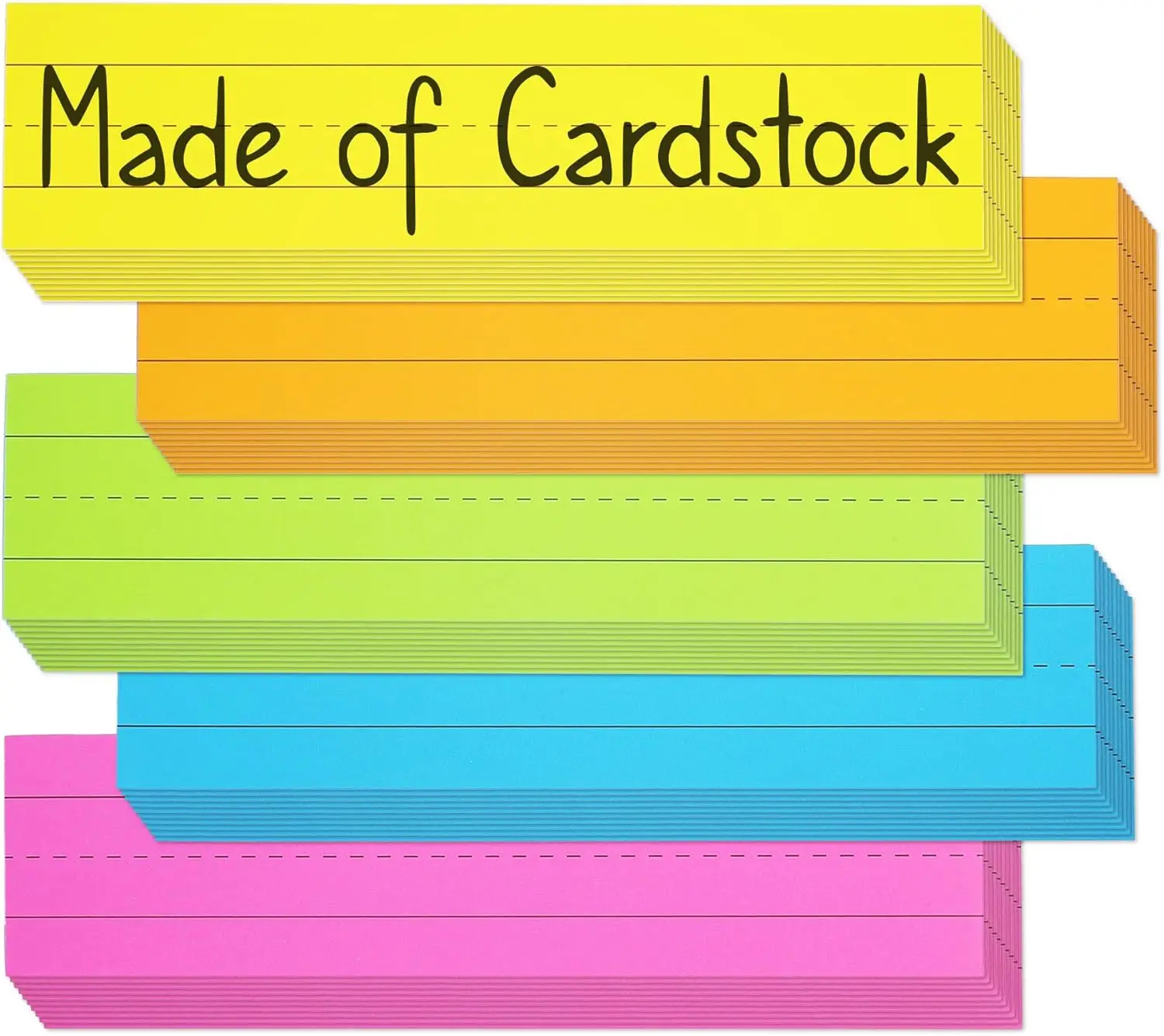 Colored Word Learning Strips for Teachers 3x12in, 80 Pack Double-Sided Ruled Cardstock for Classroom Supplies
Colored Word Learning Strips for Teachers 3x12in, 80 Pack Double-Sided Ruled Cardstock for Classroom Supplies