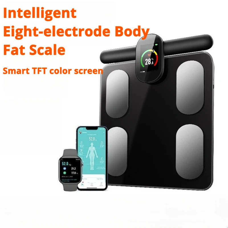 New intelligent eight-electrode body fat scale high-precision professional fat measurement weighing scale
New intelligent eight-electrode body fat scale high-precision professional fat measurement weighing scale