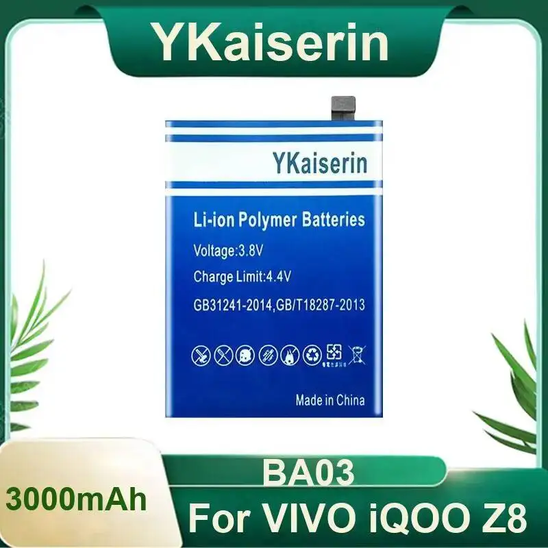 Mobile Phone Battery For Vivo Iqoo Z8 High Performance 3000Mah BA03 Premium Replacement
Mobile Phone Battery For Vivo Iqoo Z8 High Performance 3000Mah BA03 Premium Replacement