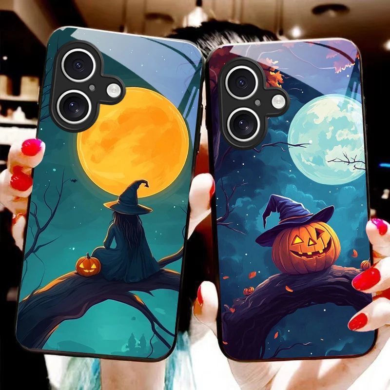 Witch Pumpkin Lantern For For iPhone 16E 15 14 13 Plus 12 mini 11 Pro Max XR Xs X 7 8 6S 22 20 Black tempered glass phone case
Witch Pumpkin Lantern For For iPhone 16E 15 14 13 Plus 12 mini 11 Pro Max XR Xs X 7 8 6S 22 20 Black tempered glass phone case