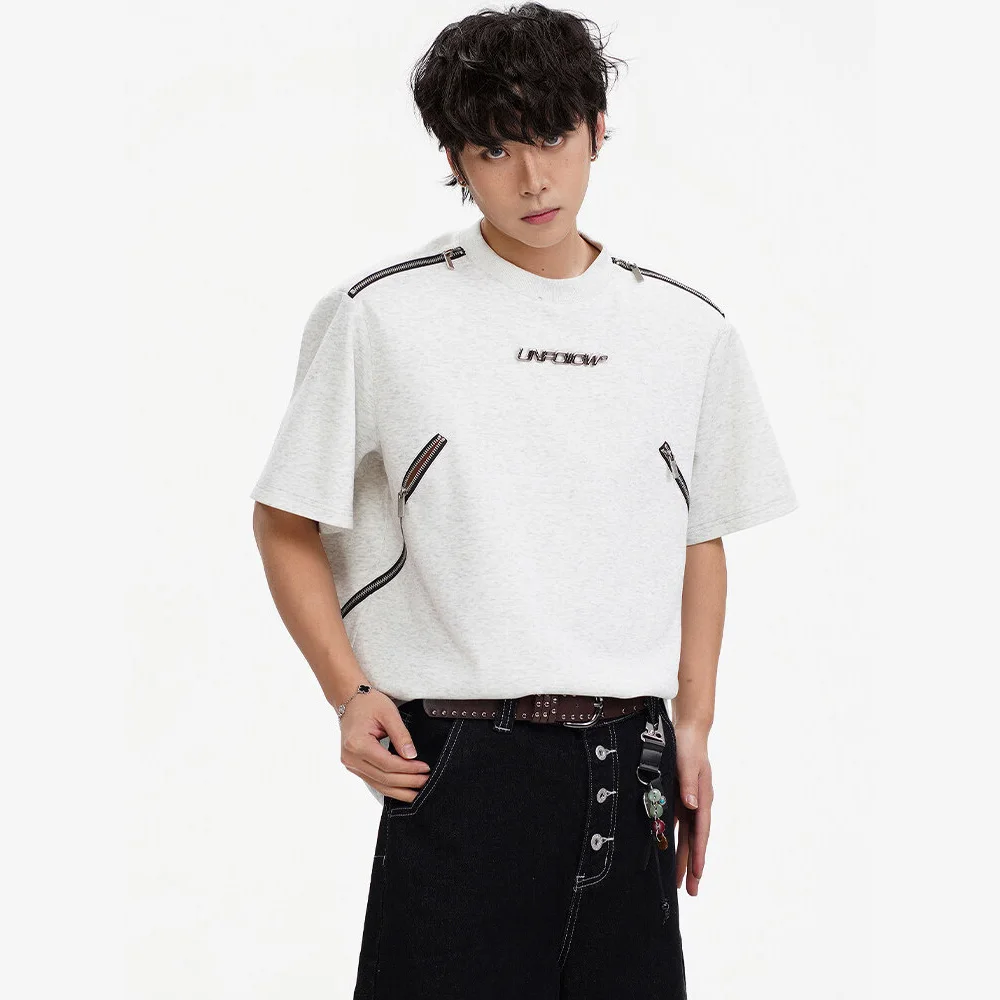 Summer T Shirt Men Zipper Fashion Streetwear Hip Hop Loose Casual Short Sleeve T-shirt Cityboy Oversize Tshirts
Summer T Shirt Men Zipper Fashion Streetwear Hip Hop Loose Casual Short Sleeve T-shirt Cityboy Oversize Tshirts