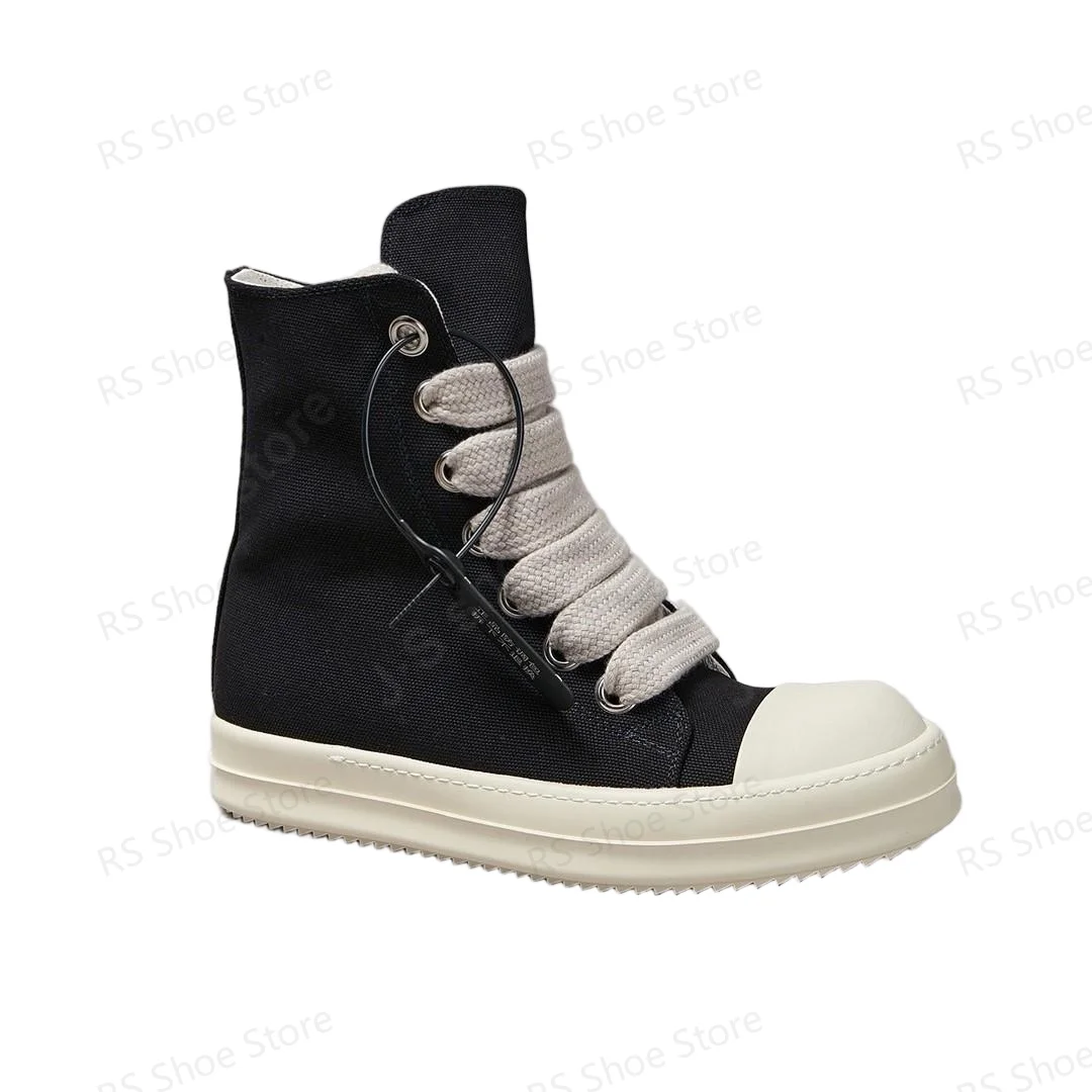 Ro Luxury Sneakers Black Canvas High Top Shoe Casual Shoes Men Boots Owens Classic Design Jumbo Laces Women Sneaker Ankle Boot
Ro Luxury Sneakers Black Canvas High Top Shoe Casual Shoes Men Boots Owens Classic Design Jumbo Laces Women Sneaker Ankle Boot