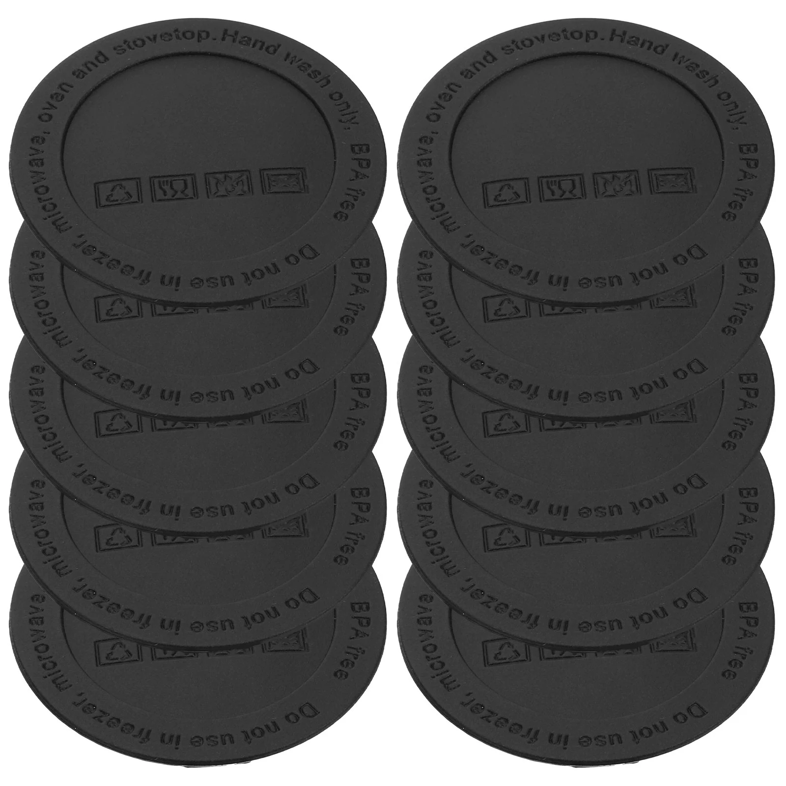 10 Pcs Black 50mm Round Silicone Coaster Reusable Anti Mat Protective Bottle Pad Home Use Household
10 Pcs Black 50mm Round Silicone Coaster Reusable Anti Mat Protective Bottle Pad Home Use Household