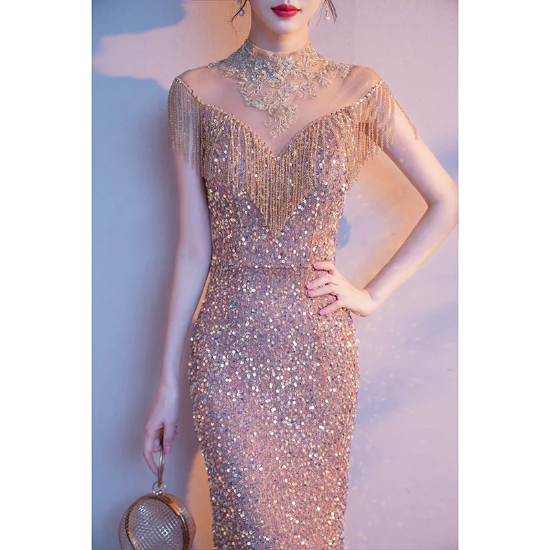 Shiny Mermaid Women Evening Dresses Tassel Sequins Prom Party Gowns Formal Vestido De Noche Abenkleider robes de soirée
Shiny Mermaid Women Evening Dresses Tassel Sequins Prom Party Gowns Formal Vestido De Noche Abenkleider robes de soirée