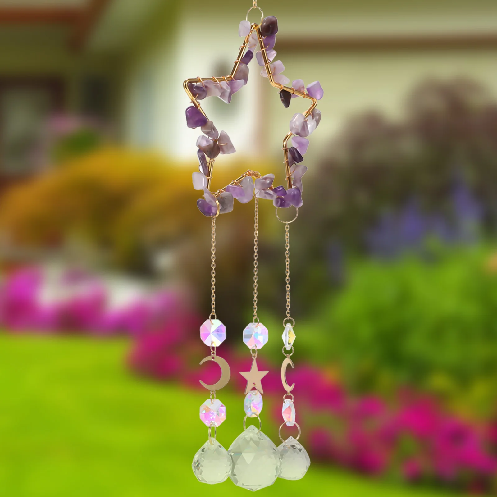 Crystal Pendant Colorful Design Sun Catcher Star and Moon Crystals Hanging Decoration Chandelier
Crystal Pendant Colorful Design Sun Catcher Star and Moon Crystals Hanging Decoration Chandelier