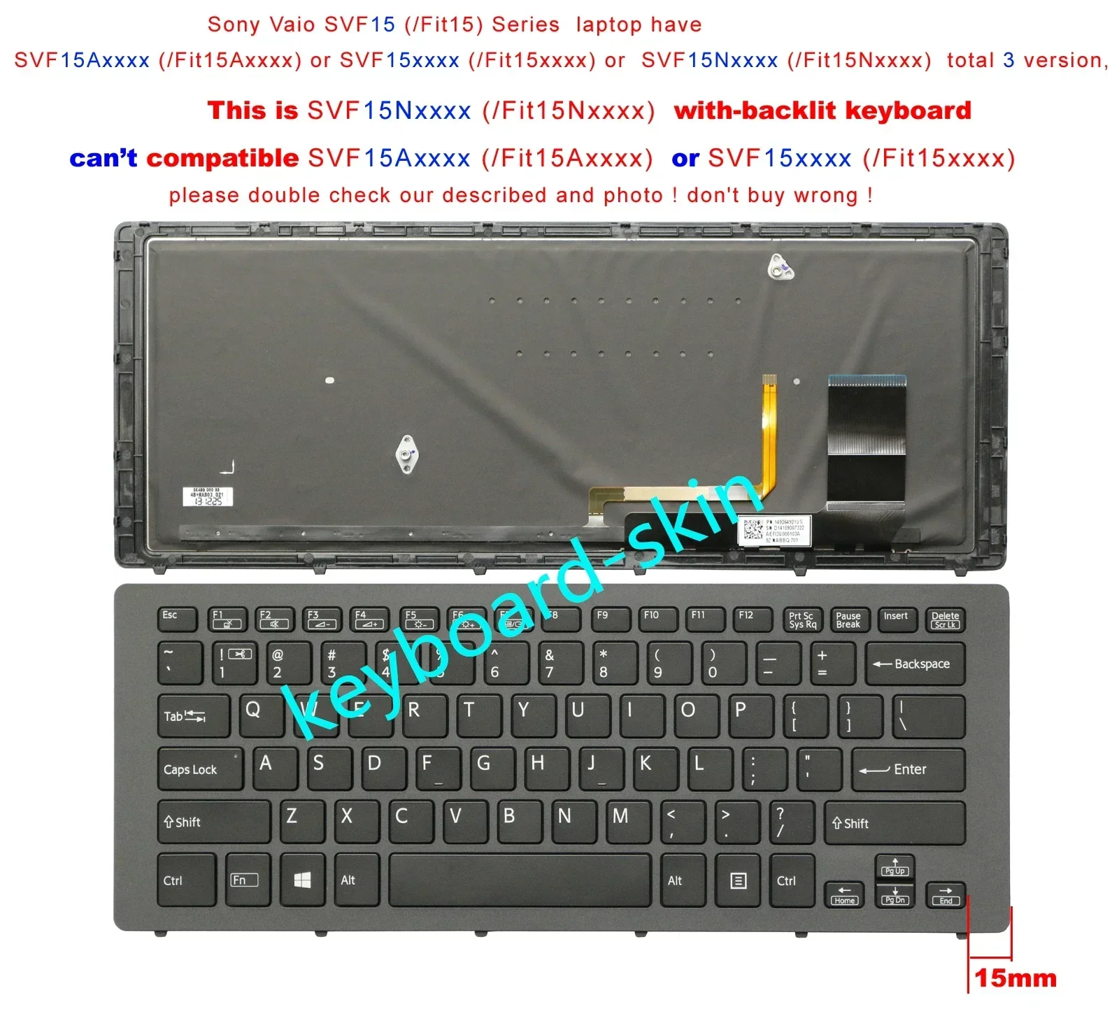 Новая черная клавиатура США с подсветкой для Sony SVF15Nxxxx, Fit15Nxxx SVF15N, Fit15N, 149264921 США AEFI3U 000103 Ноутбук 9Z.NABBQ.701 15,5 дюйма
Новая черная клавиатура США с подсветкой для Sony SVF15Nxxxx, Fit15Nxxx SVF15N, Fit15N, 149264921 США AEFI3U 000103 Ноутбук 9Z.NABBQ.701 15,5 дюйма