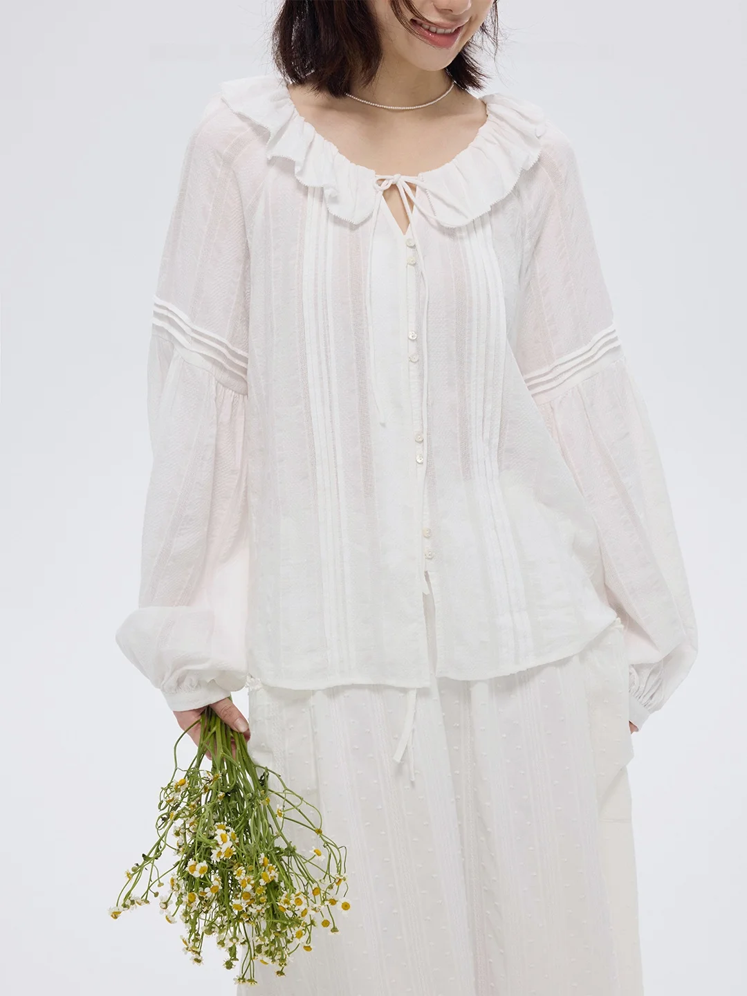 Retro Cotton Lace Collar irt Women's Lightweight Lantern Sve Blouse GOOZA Breathable Pure Cotton Long Sve Button up
Retro Cotton Lace Collar irt Women's Lightweight Lantern Sve Blouse GOOZA Breathable Pure Cotton Long Sve Button up