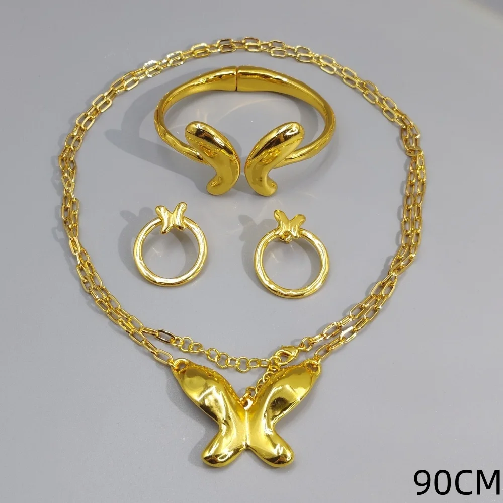 2026 Spain Daily Leisure Style Gold Silver Butterfly Set Three Piece Set to Give as a Premium Gift to Friends
2026 Spain Daily Leisure Style Gold Silver Butterfly Set Three Piece Set to Give as a Premium Gift to Friends