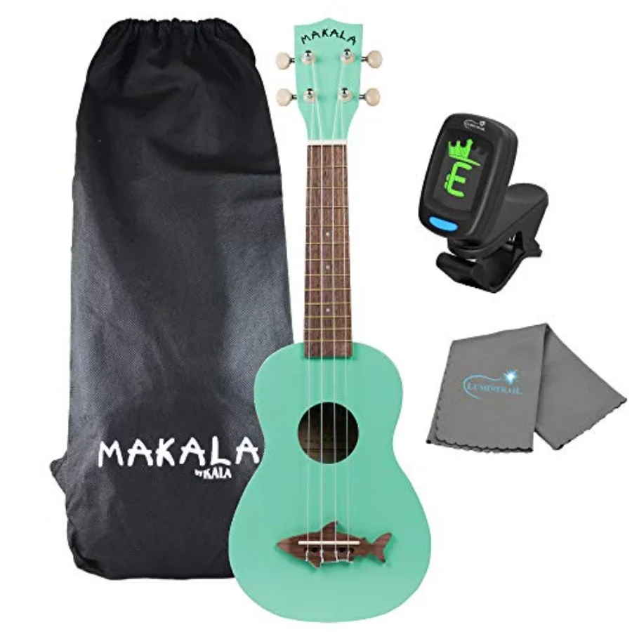 Surf Green Soprano Shark Ukulele - MK-SS/GRN for beginners, ABS plastic body, vibrant green finish, includes tuner and polishin
Surf Green Soprano Shark Ukulele - MK-SS/GRN for beginners, ABS plastic body, vibrant green finish, includes tuner and polishin