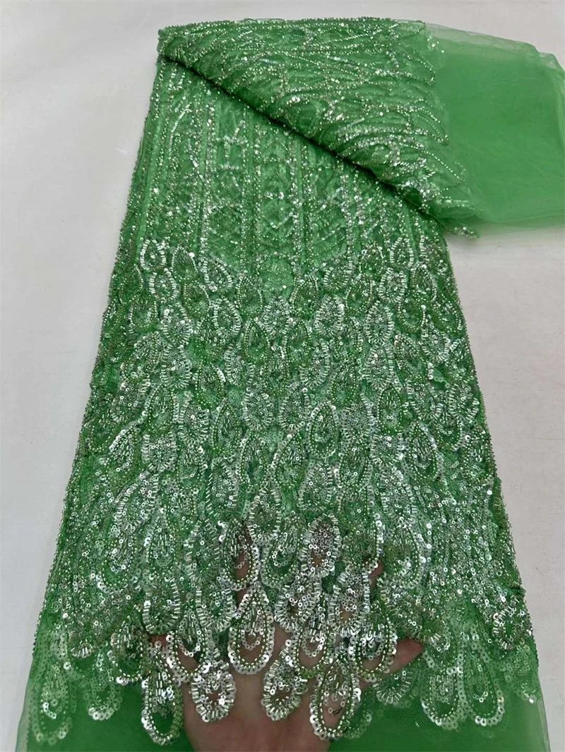 Handmade Beads Lace Fabric, Heavy Sequins Embroidery, French Tulle, Mesh, Luxury, Wedding, Fashion, 5 Yards,2024
Handmade Beads Lace Fabric, Heavy Sequins Embroidery, French Tulle, Mesh, Luxury, Wedding, Fashion, 5 Yards,2024