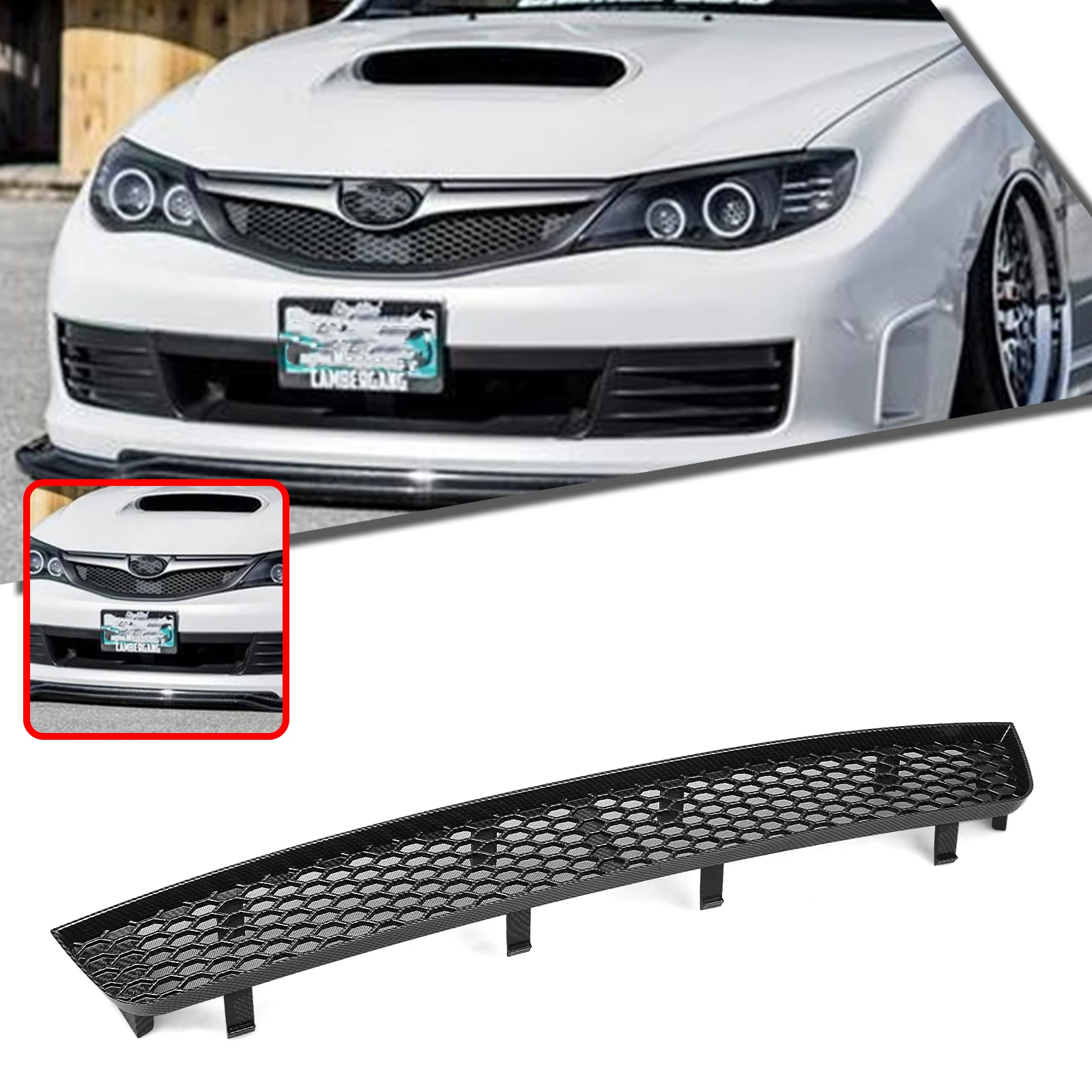 Нижняя решетка передней решетки для Subaru Impreza WRX STi 10TH Gen 2008-2011, вид из углеродного волокна/глянцевый черный бампер, сетка на капоте, вентиляционная решетка
Нижняя решетка передней решетки для Subaru Impreza WRX STi 10TH Gen 2008-2011, вид из углеродного волокна/глянцевый черный бампер, сетка на капоте, вентиляционная решетка