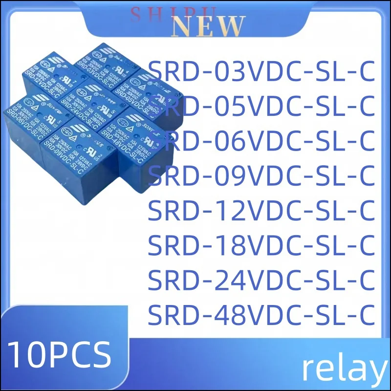 10PCS SRD-03VDC-SL-C SRD-05VDC-SL-C SRD-06VDC-SL-C SRD-09VDC-SL-C SRD-12VDC-SL-C SRD-18VDC-SL-C SRD-24VDC-SL-C Srd-48vd relay
10PCS SRD-03VDC-SL-C SRD-05VDC-SL-C SRD-06VDC-SL-C SRD-09VDC-SL-C SRD-12VDC-SL-C SRD-18VDC-SL-C SRD-24VDC-SL-C Srd-48vd relay
