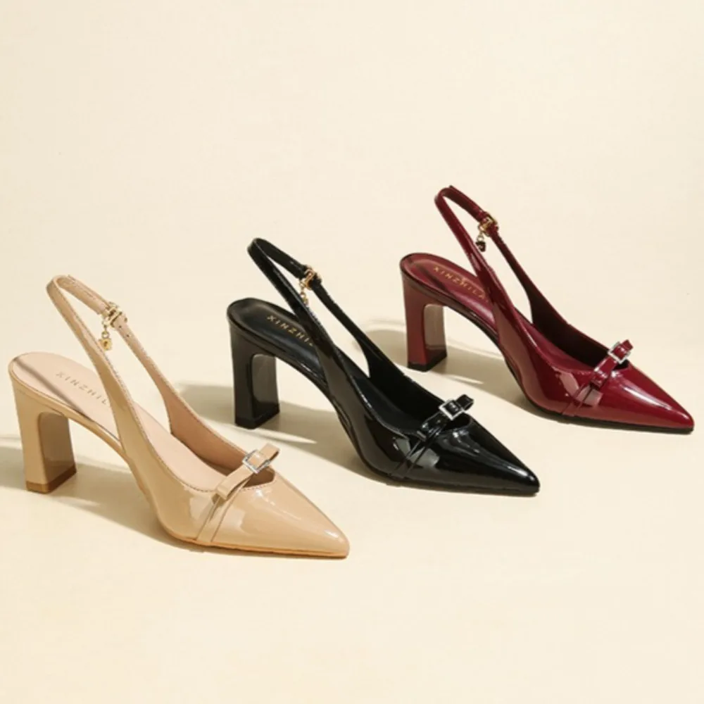 Woman Sandals 2026 French Temperament Patent Leather Bag Head Sandals Women's Summer Outside Pointed Thick Heels High Heels
Woman Sandals 2026 French Temperament Patent Leather Bag Head Sandals Women's Summer Outside Pointed Thick Heels High Heels
