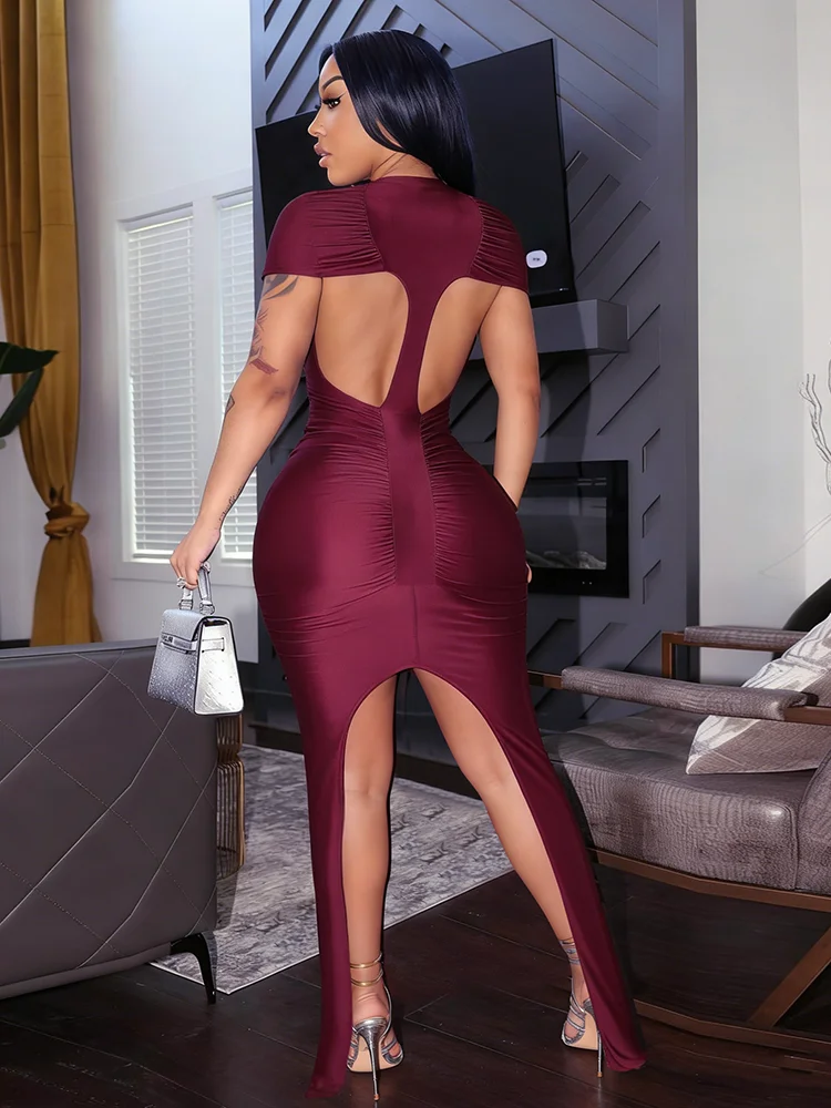 Kliou Sexy Backless Dress Woman Summer Trend o-Neck Short Sleeve Irregular Shape Tassel Hem Midnight Club Party Hiptser Bodycon
Kliou Sexy Backless Dress Woman Summer Trend o-Neck Short Sleeve Irregular Shape Tassel Hem Midnight Club Party Hiptser Bodycon