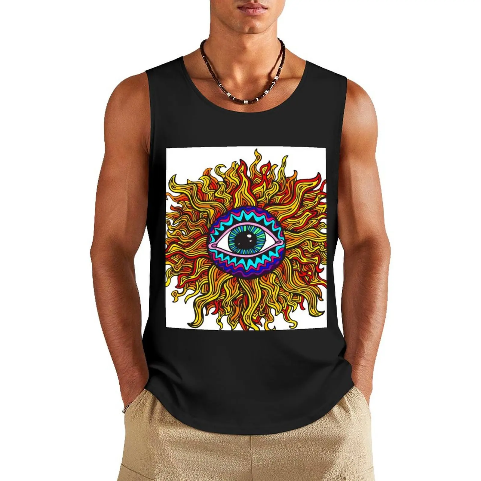 Psychedelic Sunflower - Just the flower Tank Top Men gym sportswear Men sleeveless tee
Psychedelic Sunflower - Just the flower Tank Top Men gym sportswear Men sleeveless tee