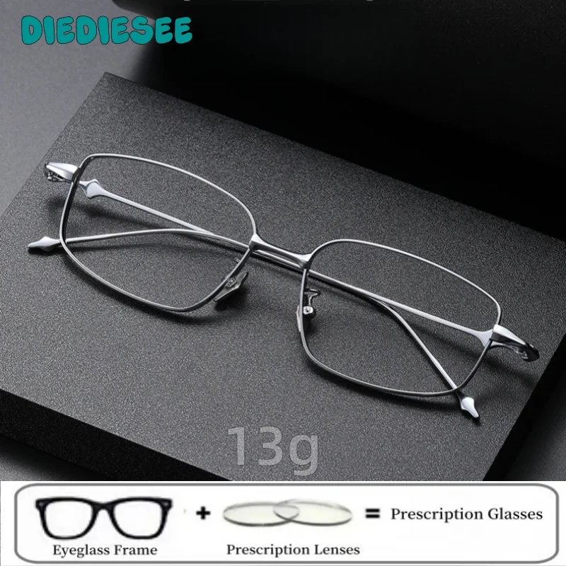 DIEDIESEE Men's Large Face Half Titanium Anti Blue Light Box Ultra Light Wide Edge Optical Prescription Glasses Frame A-707
DIEDIESEE Men's Large Face Half Titanium Anti Blue Light Box Ultra Light Wide Edge Optical Prescription Glasses Frame A-707