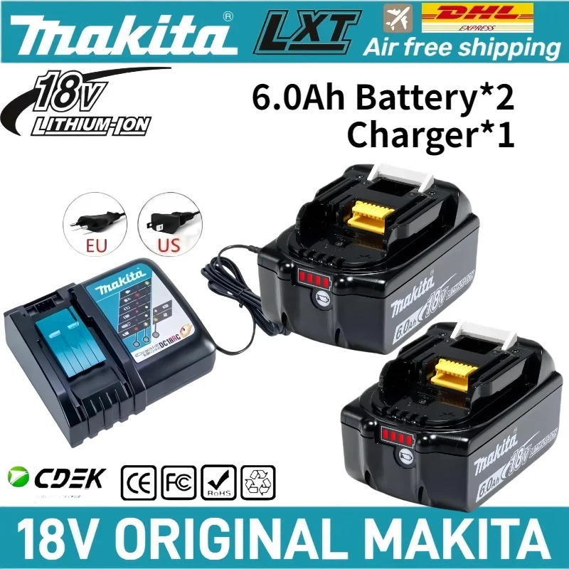 100% Original 18V 6.0Ahrechargeable battery for makitareplace battery ⚠for makita Tool DTW285 DTW700 DUC150Z
100% Original 18V 6.0Ahrechargeable battery for makitareplace battery ⚠for makita Tool DTW285 DTW700 DUC150Z
