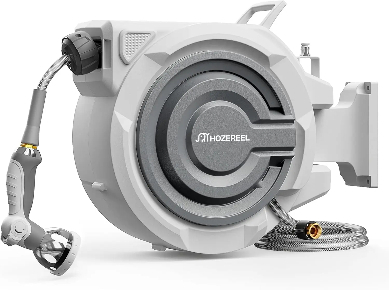 72 FT Retractable Garden Hose Reel, UV Resistant Auto Rewind Wall Mount, Any Length Lock, 180° Swivel, 10 Pattern Nozzle
72 FT Retractable Garden Hose Reel, UV Resistant Auto Rewind Wall Mount, Any Length Lock, 180° Swivel, 10 Pattern Nozzle