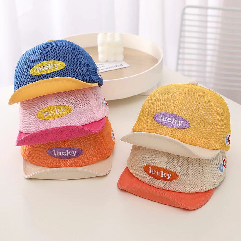 Summer Breathable Baby Mesh Hats Kids Boys Girls Sun Hat Lovely Letter Pattern Children Baseball Caps
Summer Breathable Baby Mesh Hats Kids Boys Girls Sun Hat Lovely Letter Pattern Children Baseball Caps