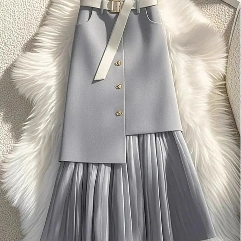 Ladies' New Joker High Waist Slim A-line Skirt Fashionable Stylish Age-Reducing Gray Unique Design Comfortable And Simple Skirt
Ladies' New Joker High Waist Slim A-line Skirt Fashionable Stylish Age-Reducing Gray Unique Design Comfortable And Simple Skirt