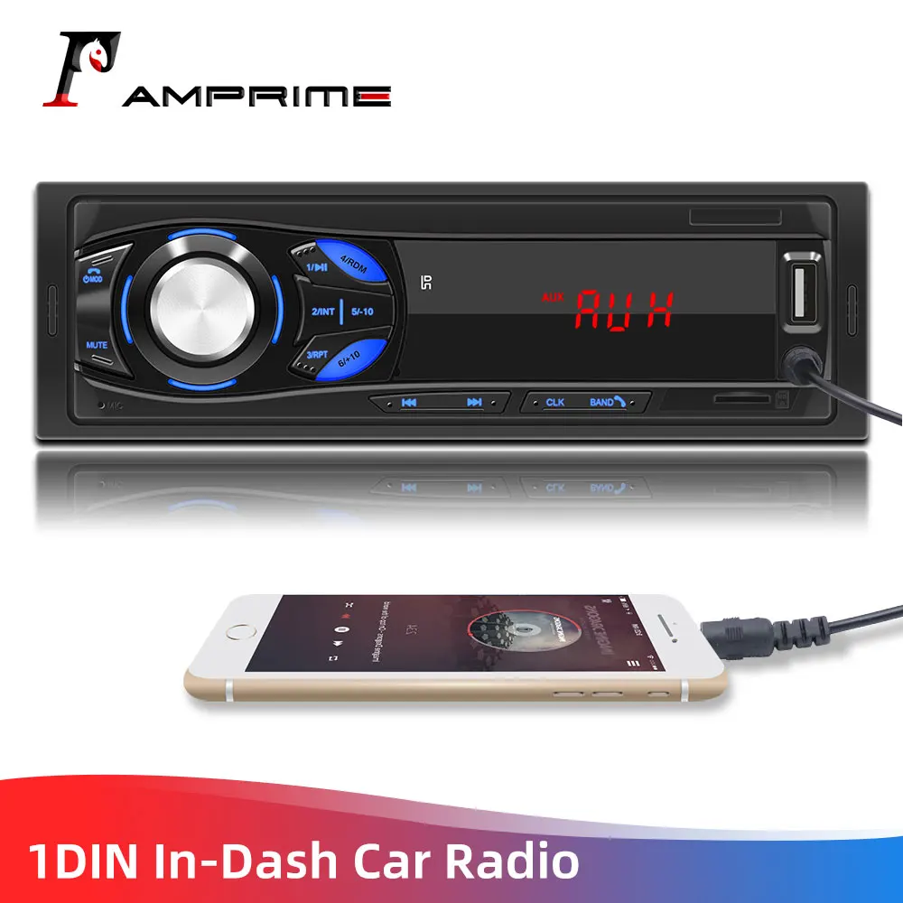 AMPrime 1DIN In-Dash Car Radios Stereo Remote Control Digital Bluetooth Audio Music Stereo 12V Car Radio Mp3 Player USB/SD/AUX-I
AMPrime 1DIN In-Dash Car Radios Stereo Remote Control Digital Bluetooth Audio Music Stereo 12V Car Radio Mp3 Player USB/SD/AUX-I