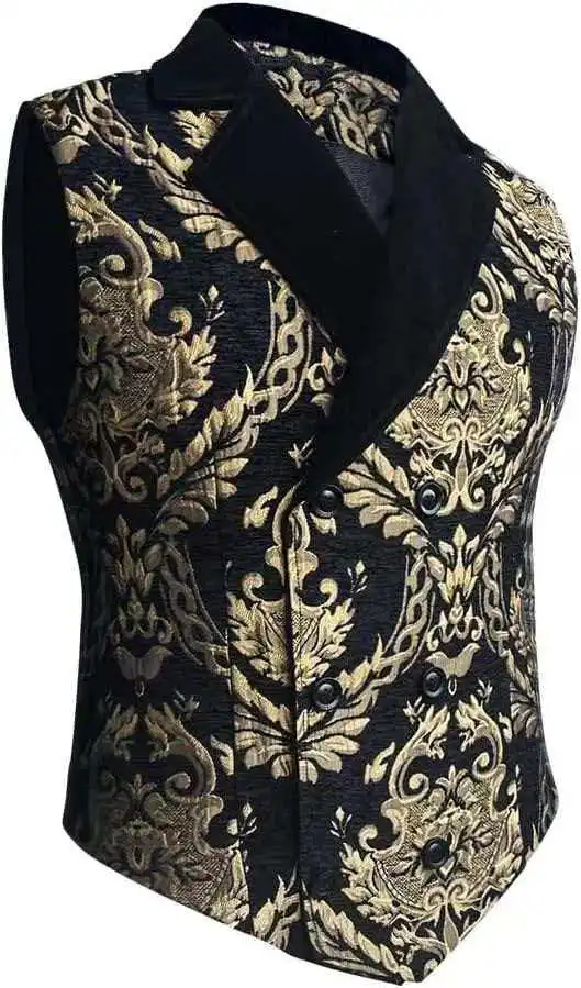 Mens Victorian Double Breasted Vest Gothic Steampunk Waistcoat
Mens Victorian Double Breasted Vest Gothic Steampunk Waistcoat