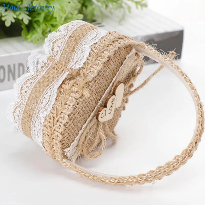 69HB Valentine's Day Flower Basket Ring Box Romantic Burlap Bow Ring Storage Holder
69HB Valentine's Day Flower Basket Ring Box Romantic Burlap Bow Ring Storage Holder