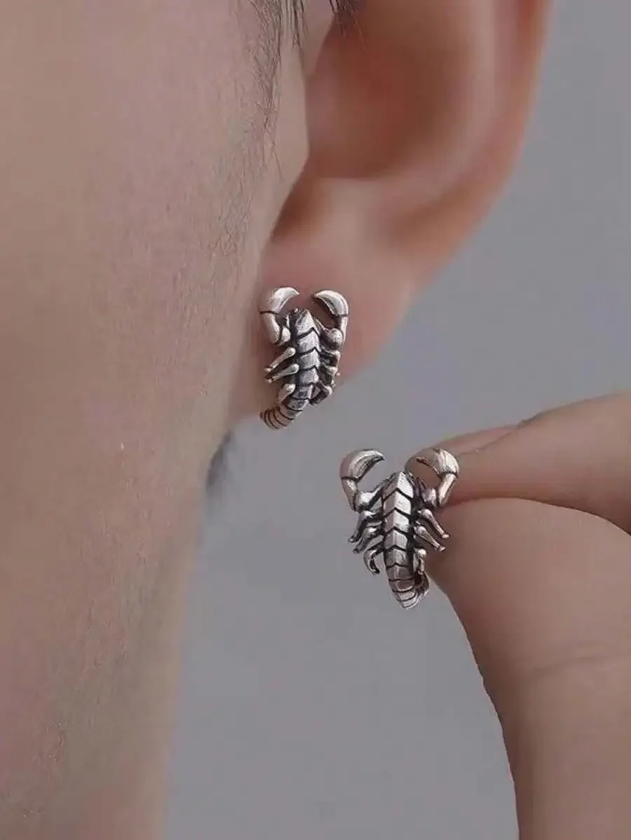 Vintage Scorpion Animal Stud Earrings For Men Casual Hip Hop Style
Vintage Scorpion Animal Stud Earrings For Men Casual Hip Hop Style