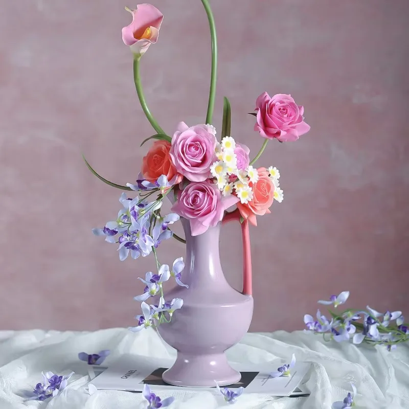 French Pink Matte Ceramic Jug, High-Fired Smooth Display, Elegant Flower Holder Vase, Decorative Room Essential
French Pink Matte Ceramic Jug, High-Fired Smooth Display, Elegant Flower Holder Vase, Decorative Room Essential