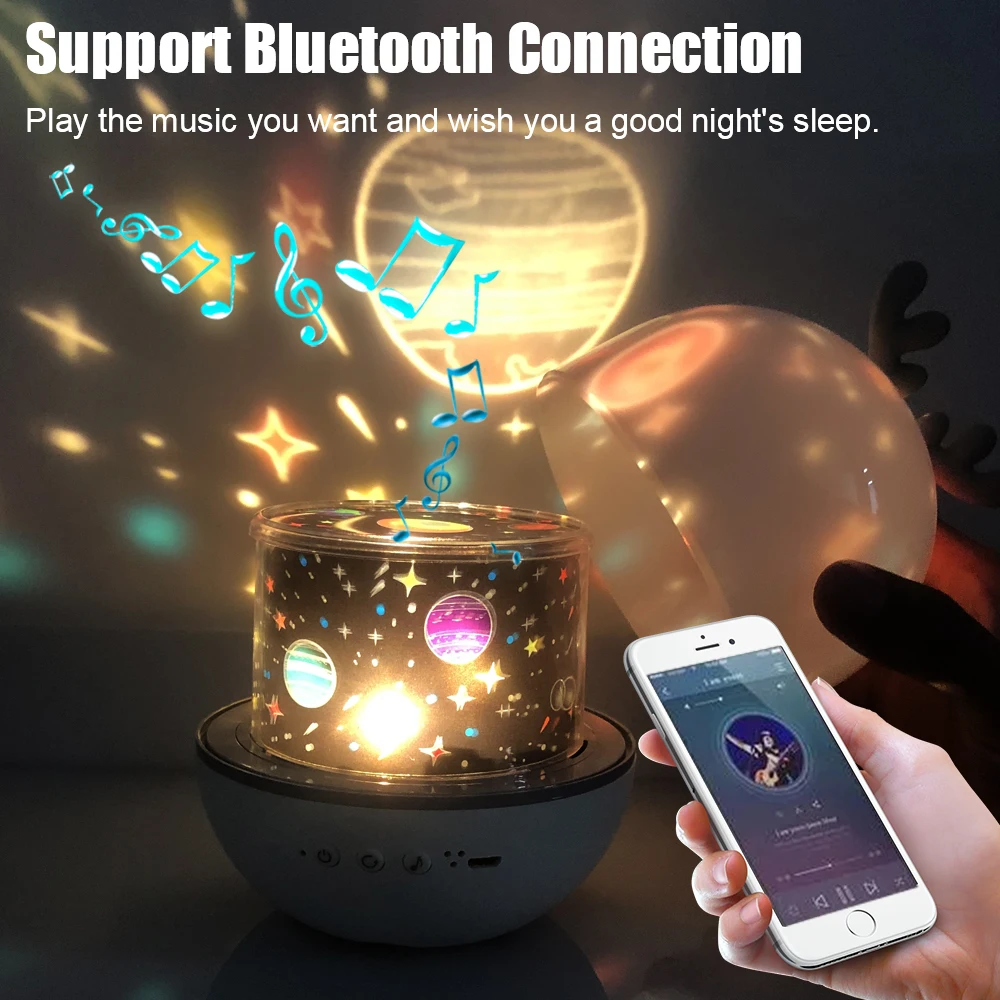 LED Night Light Bedroom Decor Lights Colorful Star Remote Controller Rotate With BT Speaker Starry Sky Projector Rechargeable
LED Night Light Bedroom Decor Lights Colorful Star Remote Controller Rotate With BT Speaker Starry Sky Projector Rechargeable