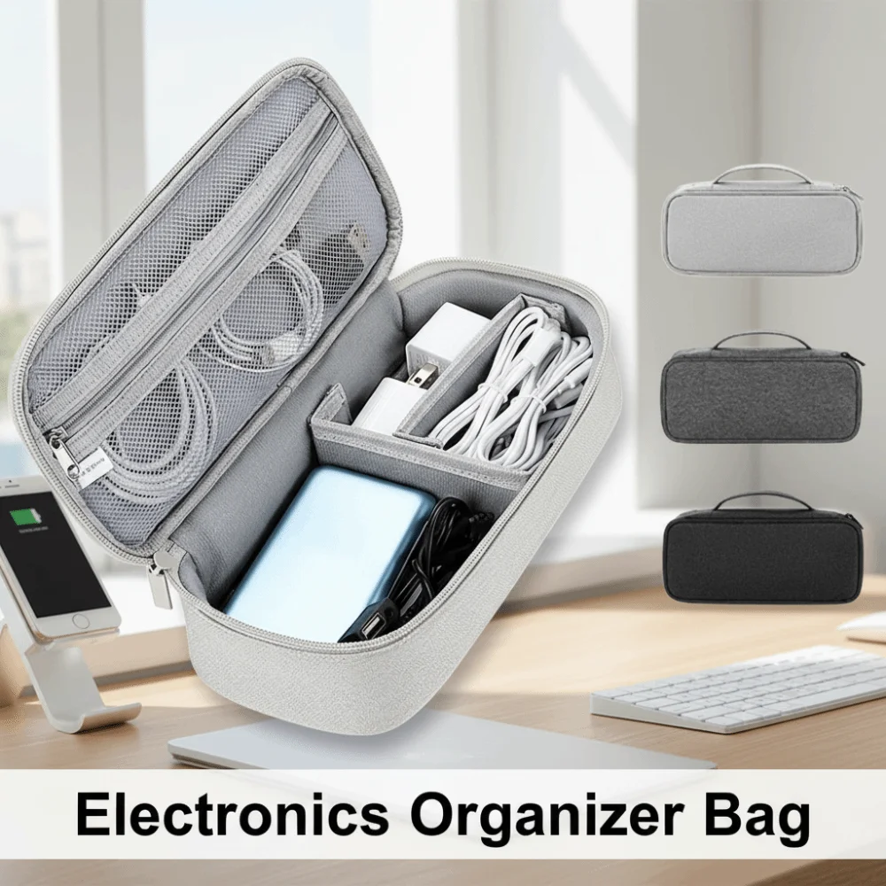 Portable Travel Digital Storage Bag Large Capacity Dust Proof Power Bank Storage Bag Large Shockproof Charger Pouch Organizer
Portable Travel Digital Storage Bag Large Capacity Dust Proof Power Bank Storage Bag Large Shockproof Charger Pouch Organizer