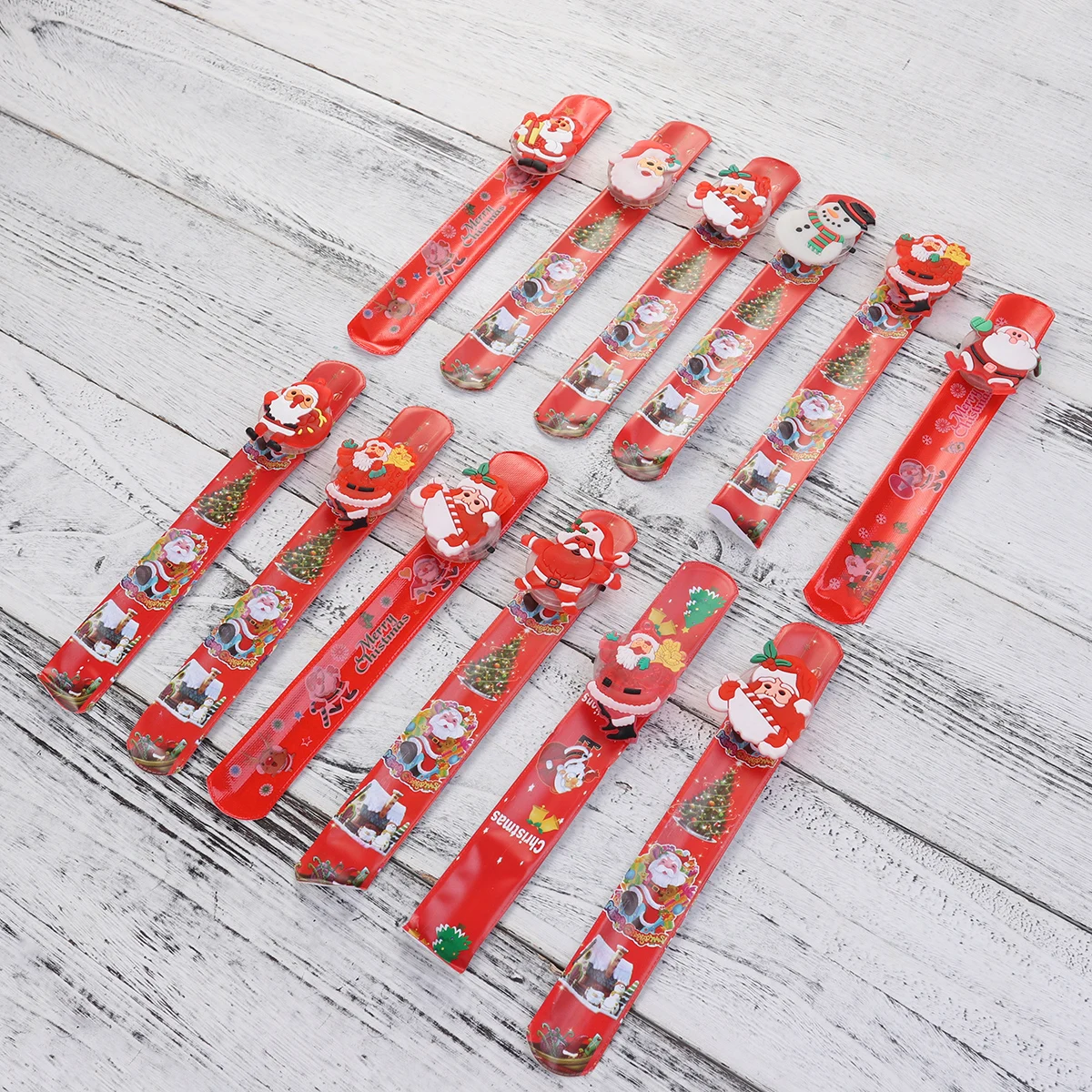 12pcs Glow Bracelet Christmas Circle Wristband Slap Paper LED Flashing Lighting Gifts Children Adults Promotional
12pcs Glow Bracelet Christmas Circle Wristband Slap Paper LED Flashing Lighting Gifts Children Adults Promotional