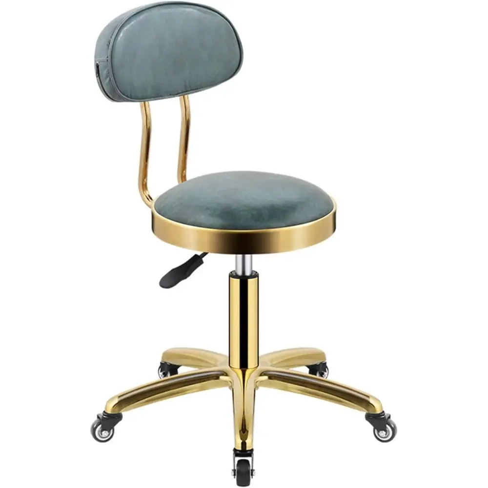 Height-Adjustable Cyan Rolling Stool with Bearing Wheels and Backrest for Hospitals and Labs
Height-Adjustable Cyan Rolling Stool with Bearing Wheels and Backrest for Hospitals and Labs