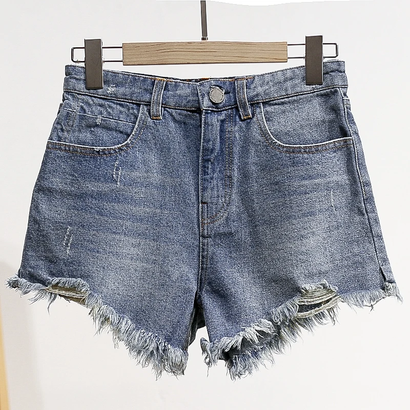 Retro Faded Hole Denim Shorts for Women High Waist Frayed Spring New Style Straight Leg Casual Pants Street Style
Retro Faded Hole Denim Shorts for Women High Waist Frayed Spring New Style Straight Leg Casual Pants Street Style