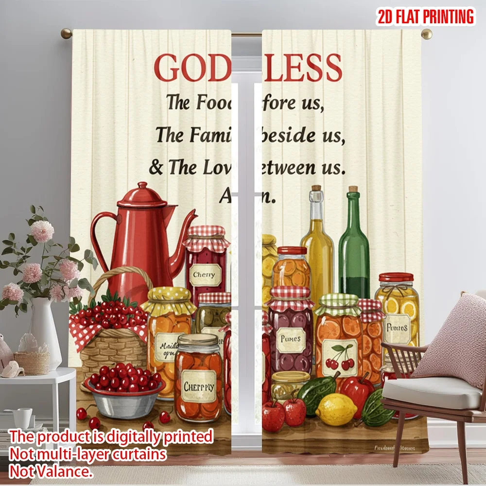 2pcs 2D flat printing Party Curtain God Bless Family Food Love Polyester Without Electricity 0 Use for gold wall decor
2pcs 2D flat printing Party Curtain God Bless Family Food Love Polyester Without Electricity 0 Use for gold wall decor