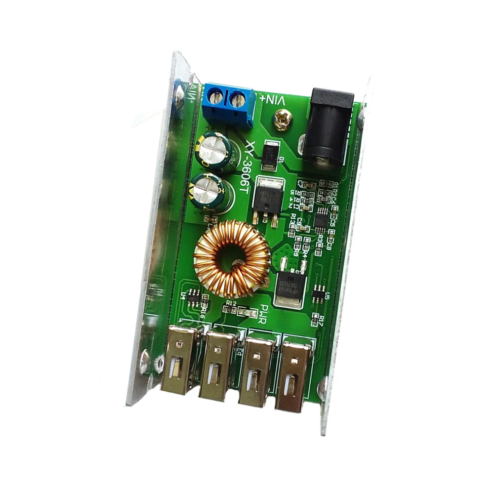 XY-3606T DC-DC Step Down Power Supply Module 5A 4 USB Output 25W Buck Converter Power Board with Aluminum Shell for Phones
XY-3606T DC-DC Step Down Power Supply Module 5A 4 USB Output 25W Buck Converter Power Board with Aluminum Shell for Phones