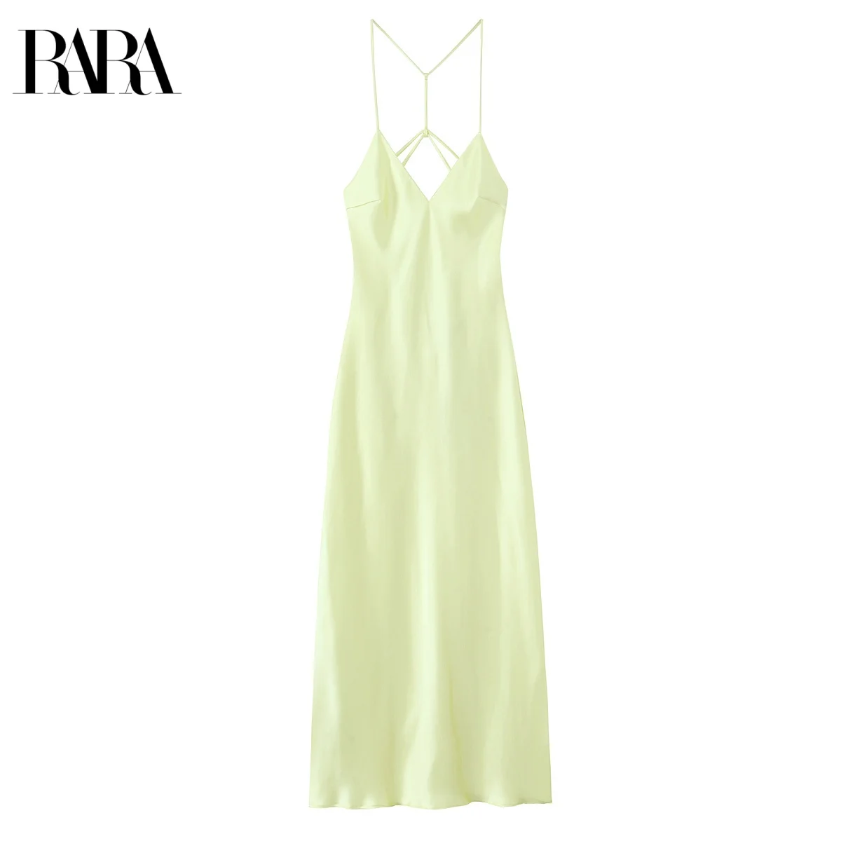 RARA2025 Casual Style V-neck Mid-length Back Drawstring Satin Texture Sleeveless Midi Dress New Summer Women's Long Skirt
RARA2025 Casual Style V-neck Mid-length Back Drawstring Satin Texture Sleeveless Midi Dress New Summer Women's Long Skirt
