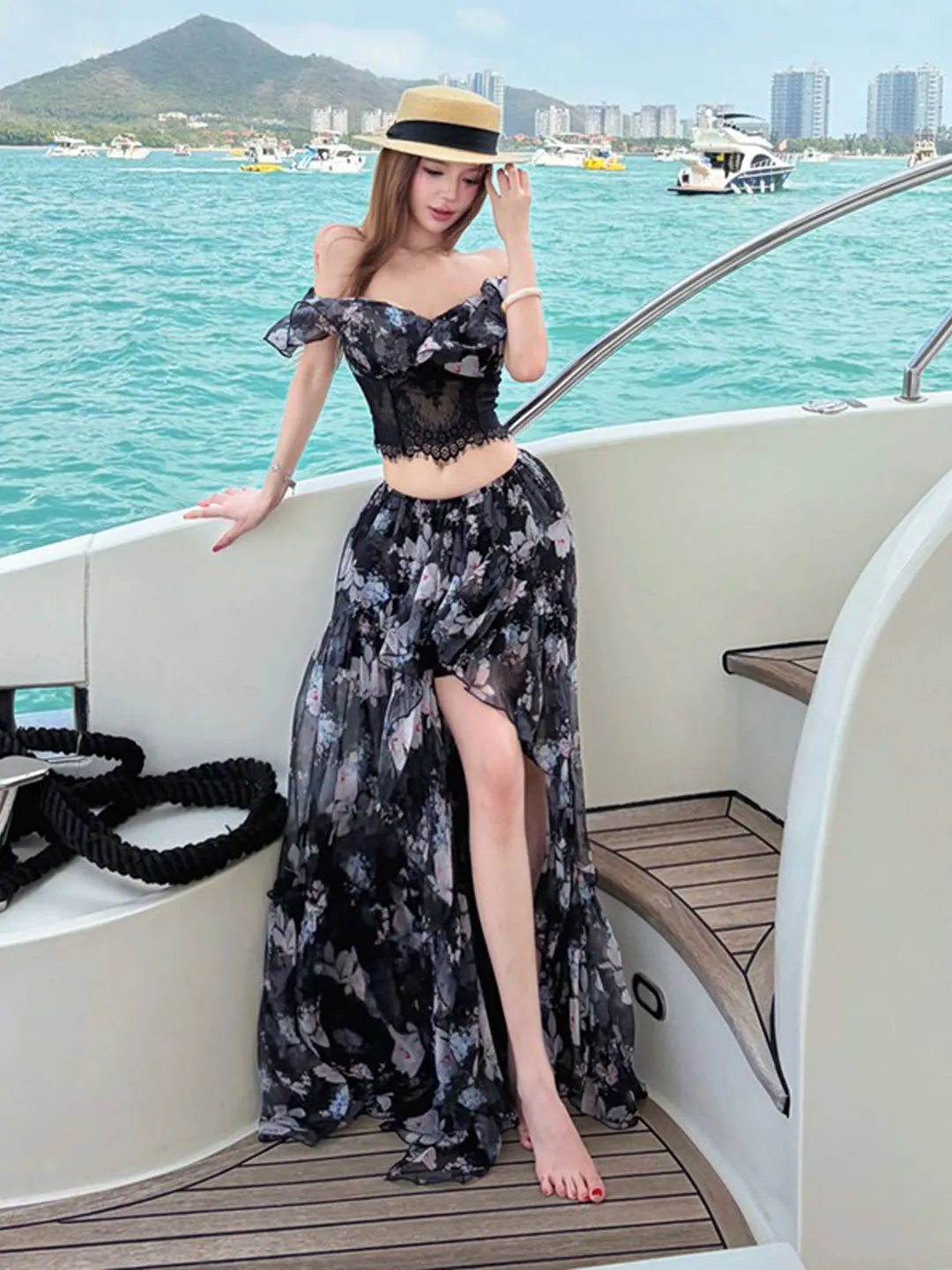 Beachy Vacation Style One Shoulder Top And Halter Skirt Two Piece Set Comfortable Cotton Summer Outfit for Women
Beachy Vacation Style One Shoulder Top And Halter Skirt Two Piece Set Comfortable Cotton Summer Outfit for Women